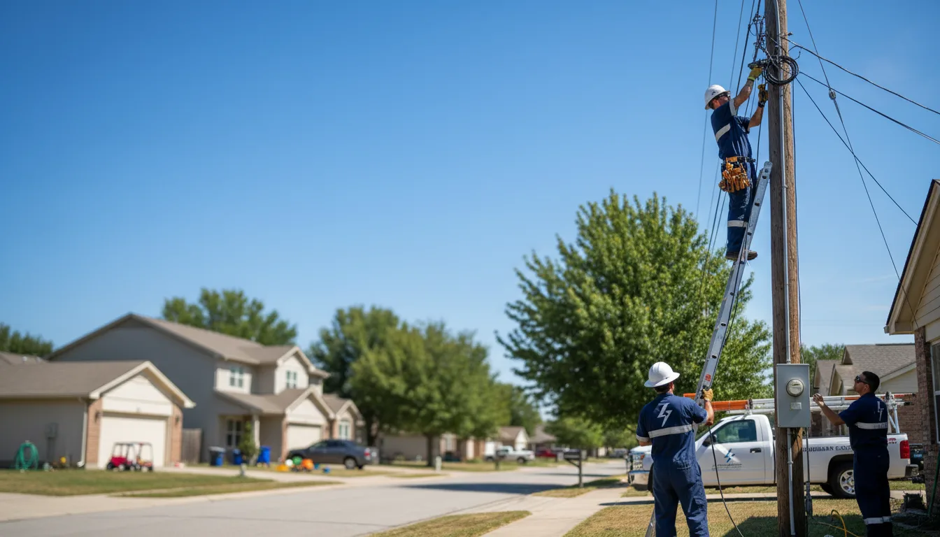 Residential electrician providing installation services in Plains, KS